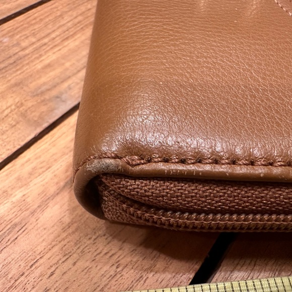 Michael Kors brown leather zippered wallet. Light use. - Picture 8 of 13